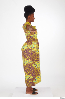 Dina Moses dressed standing t poses whole body yellow long…